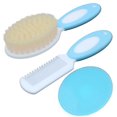 thumbnail image 1 of Cepillo Para El Cabello De Bebé Y Cepillo Para Costra Láctea De Silicona Para Recién Nacidos Y Niños Pequeños, Cerdas De Cabra Suaves Naturales, Ideal Para Costra Láctea, Regalo Perfecto Para Registro, 1 of 5