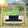 thumbnail image 2 of Porch Swing Cushion Thicken 4", 55" Swing Cushions 2-3 Seater Replacement, Waterproof Bench Cushions with Backrest, Anti-Fading Patio Swing Chair Pads for Outdoor Garden Furniture, 2 of 7
