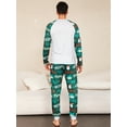 thumbnail image 5 of Elippeo Christmas Family Pajamas Matching Set, Snowman Print Long Sleeve T-shirt with Pants Sleepwear Loungewear, 5 of 7
