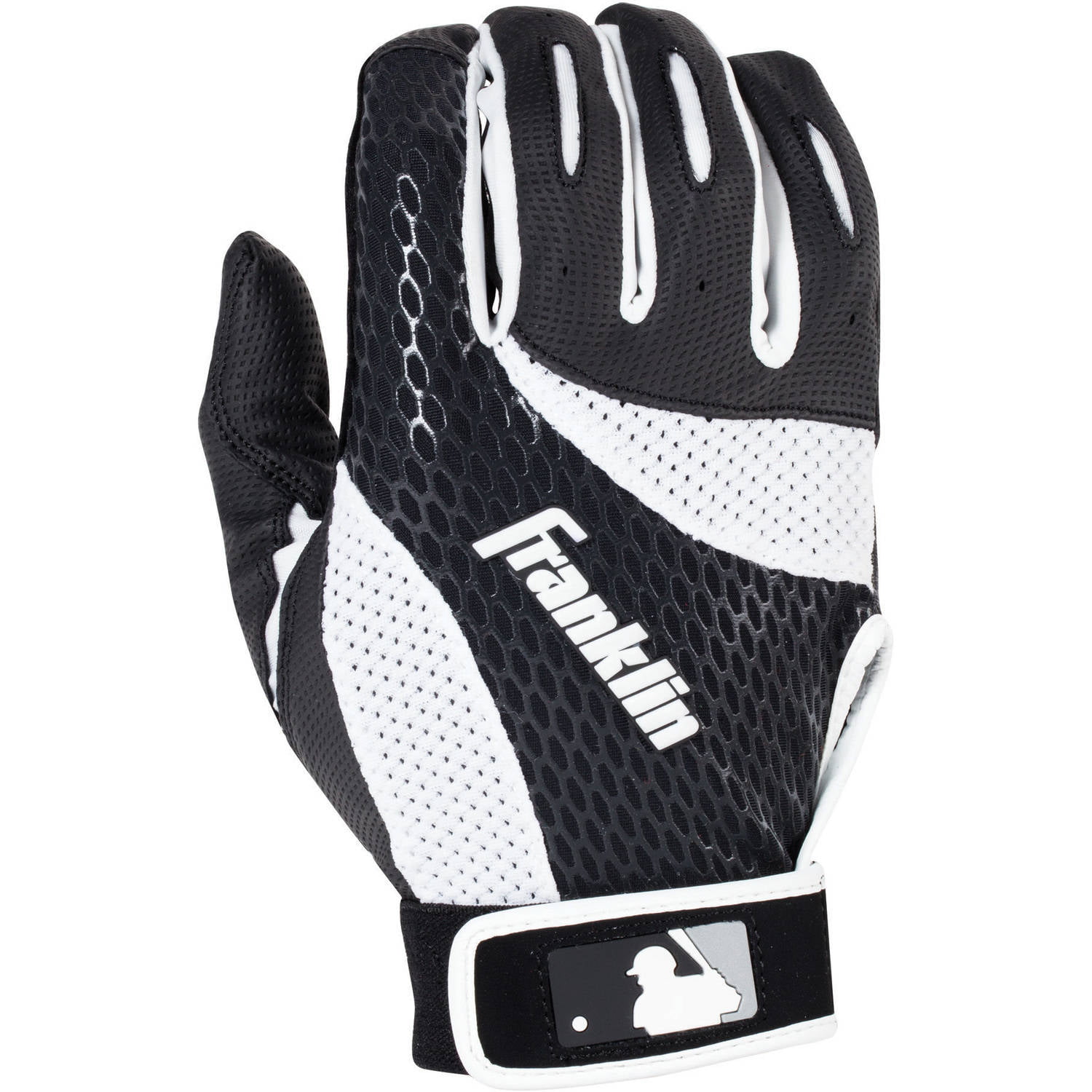 Franklin 2nd Skinz Baseball Batting Gloves Black/White Authentic New size M 