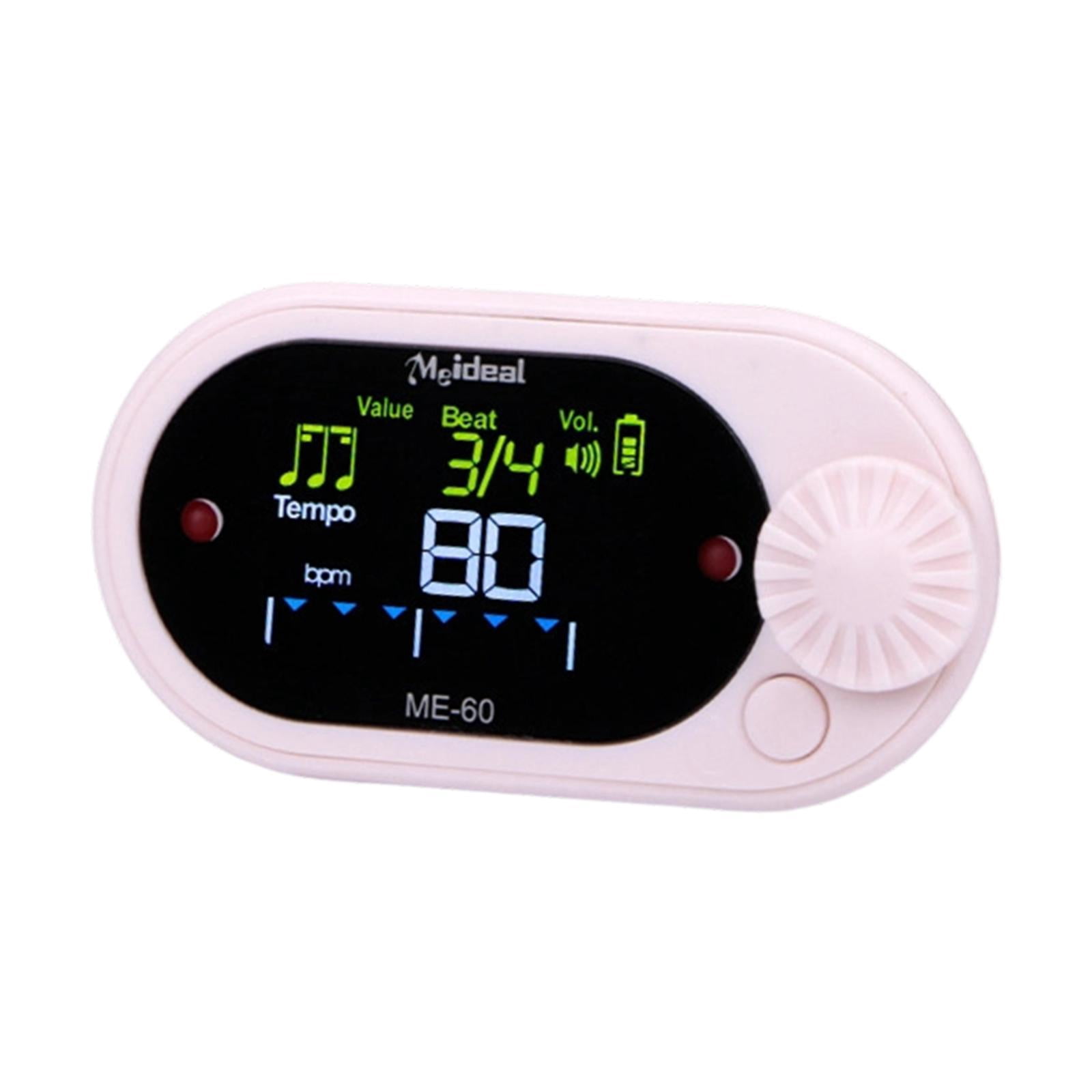 Electronic Metronome Portable Digital Display Adjustable Volume for Piano Guitar Musicians Practice