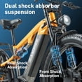thumbnail image 4 of RANDRIDE Dual Motor Electric Mountain Bike for Adult,2000W Peak,28 MPH,48V 20Ah Removable Battery,26"x 4.0"Fat Tire,Full Suspension,Hydraulic Disc Brakes, 4 of 8