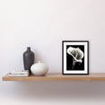 thumbnail image 2 of Batik Style Black and White Calla Lily Flower Artwork Framed Wall Art Print 9X7 Inch, 2 of 5