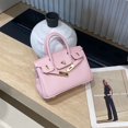 thumbnail image 1 of Bolso de platino con hebilla dorada, bolso de mano de piel auténtica con gran capacidad, bolso Kelly para mujer, nuevo estilo 2025, bolso de hombro de moda, 1 of 4