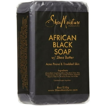 Shea Moisture African Black Soap 8 oz (Pack of 2)