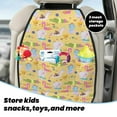 thumbnail image 5 of Easygdp Summer Animals Car Kick Mat Seat Cover 2 Pcs Anti-Kick Pockets Storage Mat Back Seat Cover Car Seat Protector, 5 of 8