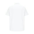 thumbnail image 5 of bnaln Mens Shirts Summer Casual Button Down Shirts Short Sleeve Dress Shirt Vacation Beach Outwear Tops with Pockets,White,Size S, 5 of 5