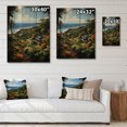 thumbnail image 4 of Designart "Paradise Pastoral Coastal tropical Tropical painting I" Nautical & Beach Print on Natural Pine Wood, 4 of 5