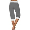 thumbnail image 6 of XIAfhje Womens Capris For Summer 2024 Casual Yoga Gym Capri Leggings Solid Color High Waisted Cropped Pants For Lounge Exercise,Workout,Yoga,Jogging, 6 of 6