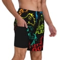 thumbnail image 3 of Haiem Play Game Start Mens Swim Trunks with Compression Liner 2 in 1 Swimming Shorts Stretch Swimwear Quick Dry,Board Shorts-XX-Large, 3 of 9