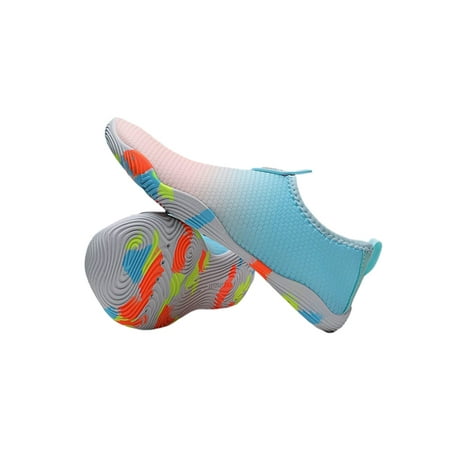 

Gomelly Unisex Water Shoes Slip On Aqua Socks Quick Dry Barefoot Lightweight Flats Surf Outdoor Trainers Light Pink 8