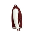 thumbnail image 6 of Men's Solid Plain Varsity Buttoned Original Leathered Thick Jacket, 6 of 6