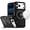 Black, variant on For Apple iPhone 18 Pro Loop Hybrid with [Magnetic Ring Circle] 360 degrees Rotational Kickstand Case Cover - Midnight Green