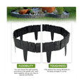 thumbnail image 4 of Garden Edging Border, Garden Landscape Edging Borders for Flower Bed, Black Stone Effect Plastic Lawn Edging Fencing, 4 of 6
