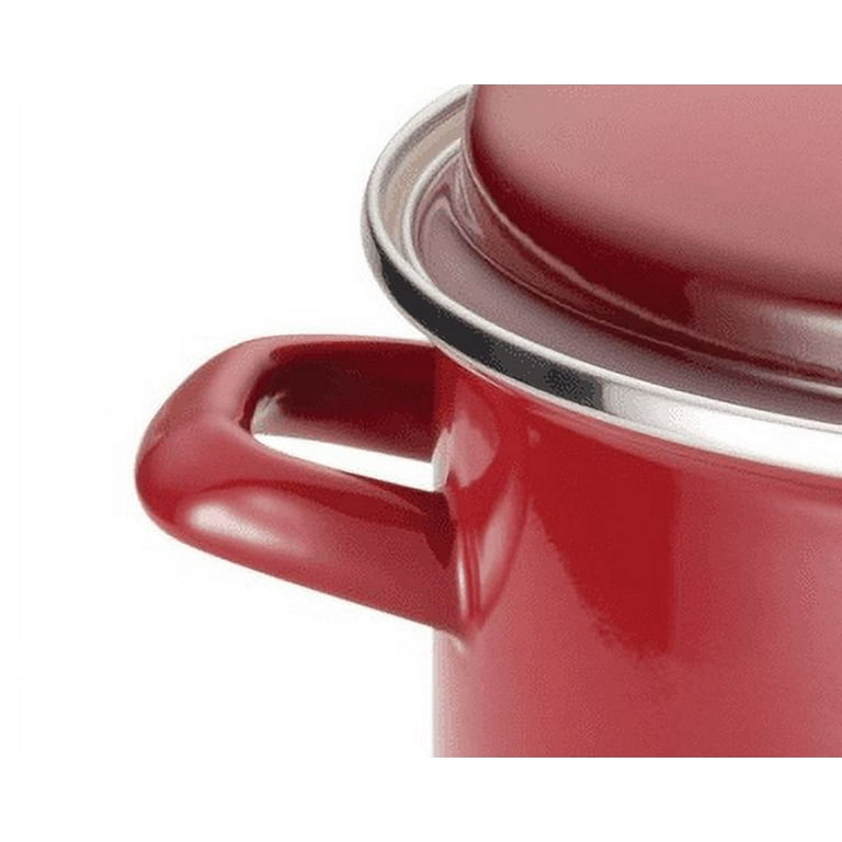 Rachael Ray Create Delicious Stock Pot/Stockpot with Lid - 12 Quart, Red