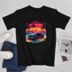 thumbnail image 4 of Miami street car sunset T-shirt Trendy Tees Summer Beach Tops Aesthetics T-shirt, 4 of 5