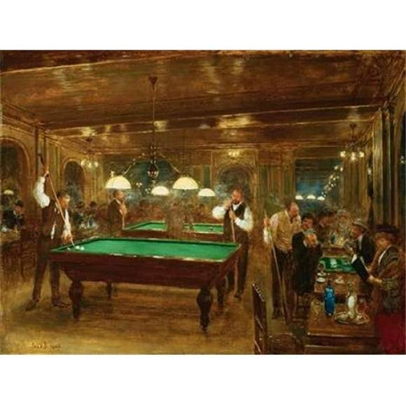 Selected Artworks PDX3AA1061SMALL The Billiards Poster Print by Jean Beraud, 11 x 14 - Small
