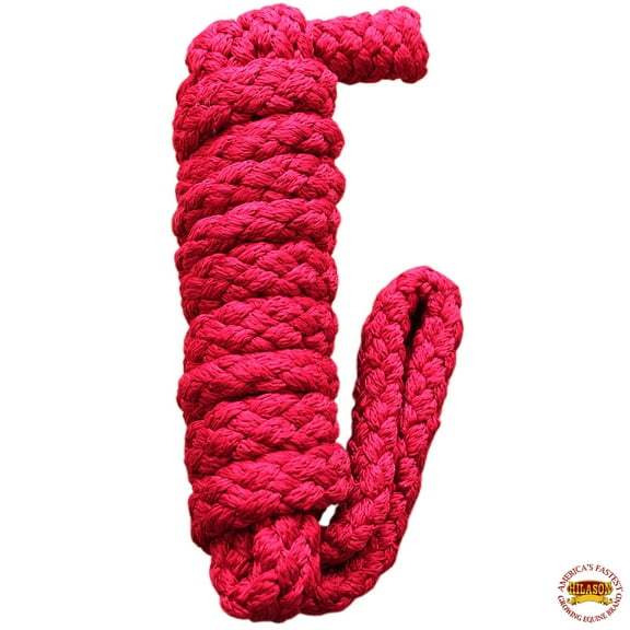 Hilason Horse Riding Poly Lead Rope Red 1/4" X 9 Ft.