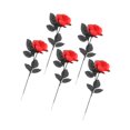 thumbnail image 1 of facefd Polyester Roses Halloween Table Centres de Table Fête Artificielle Roses Décoration de Mariage Décor Rouge, 1 of 9