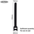thumbnail image 2 of 150 Pcs Cable Ties, Reusable Cable Tidy Adjustable Releasable Hook and Loop Cable Straps Wraps, Velcro Cable Ties for Home Office PC Cable Management, 2 of 5