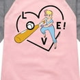 thumbnail image 3 of Toy Story - Bo Peep Baseball Love - Toddler And Youth Girls Raglan Graphic T-Shirt, 3 of 5