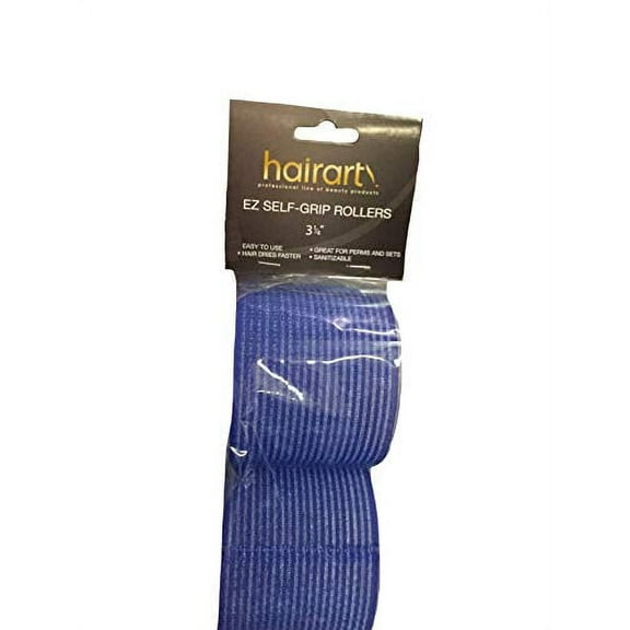 HairArt E-Z Self Gripping Rollers 3-1/4" Super Jumbo Blue - 2 Pack