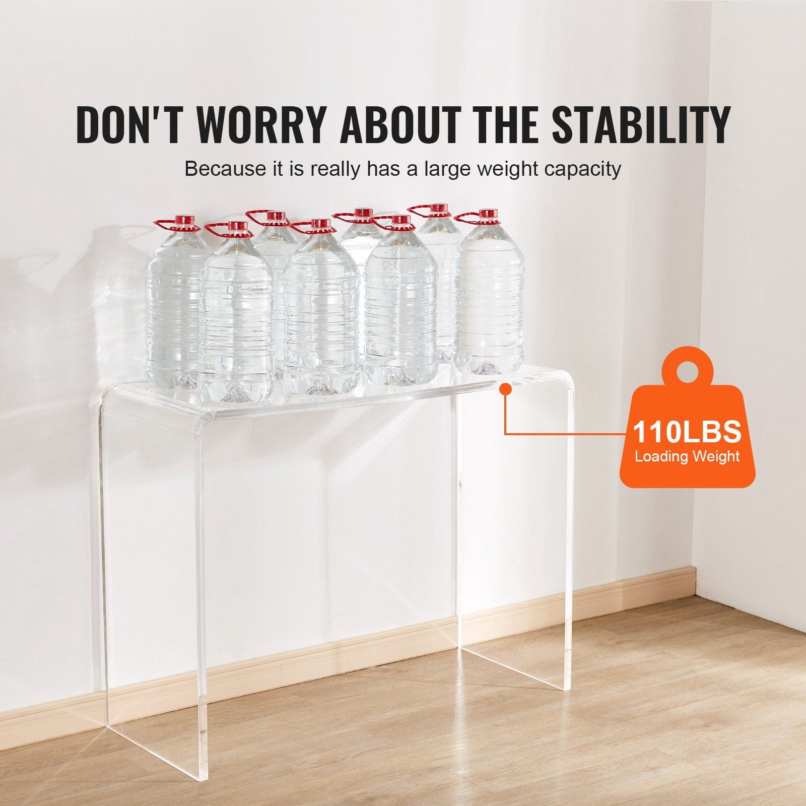 Acrylic Console Table,Modern Clear Acrylic End Table – Transparent Side Table 38.2"x15"x29.3" for Living Room, Bedroom, Entryway