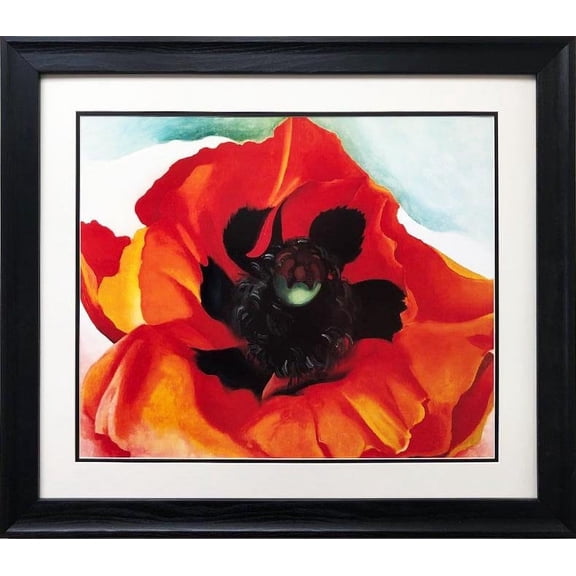 Georgia O'Keeffe "Poppy" Custom Framed Art Generic