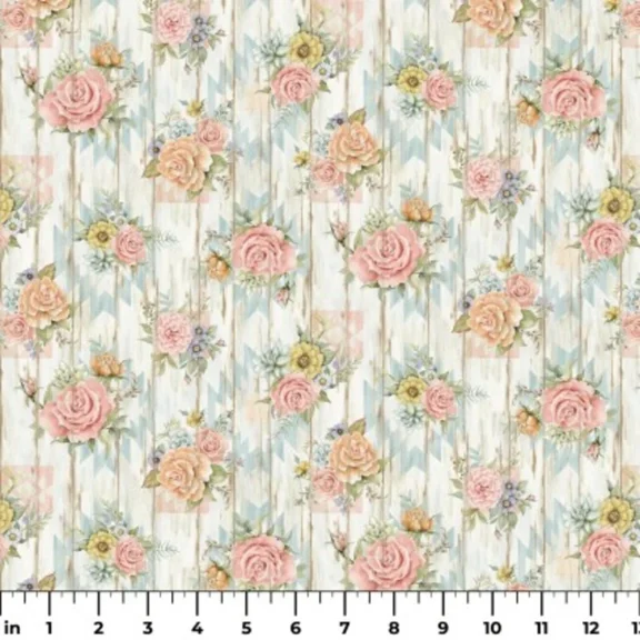 Highland Ranch Country Rose Cotton Fabric (1 Yard)