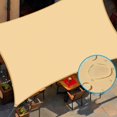 thumbnail image 3 of Impermeable Sun Shade Sail UV Block Impermeable Anticorrosión Toldo Protector solar Toldo Toldo Refugio solar para césped Jardín al aire libre Fiestas Amarillo Claro 3x3m Macarena Vela de sombra, 3 of 8