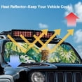 thumbnail image 5 of FUIALDOLG Hawaiian Windshield Sun Shade, Green Monstera Leopard Front Window Sunshade Car Accessories Universal Fit Off-road Vehicle Truck Sun Visor Protector, Keep Car Cool, 5 of 7