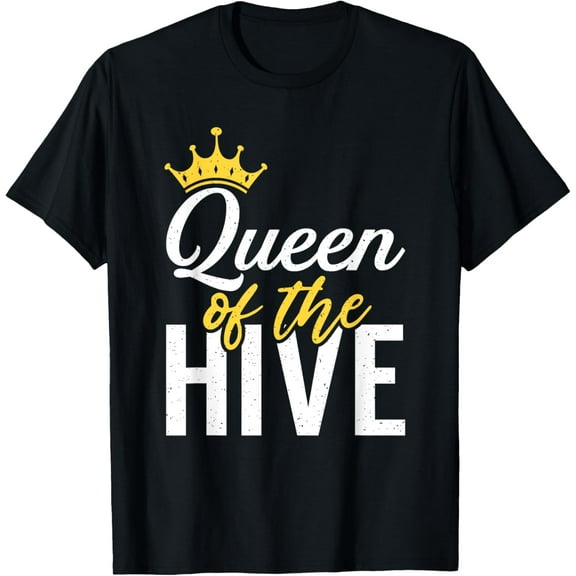 Queen of the Hive Bee Lover Beekeeping T-ShirtMen and women, Black T-shirt, size: Extra large