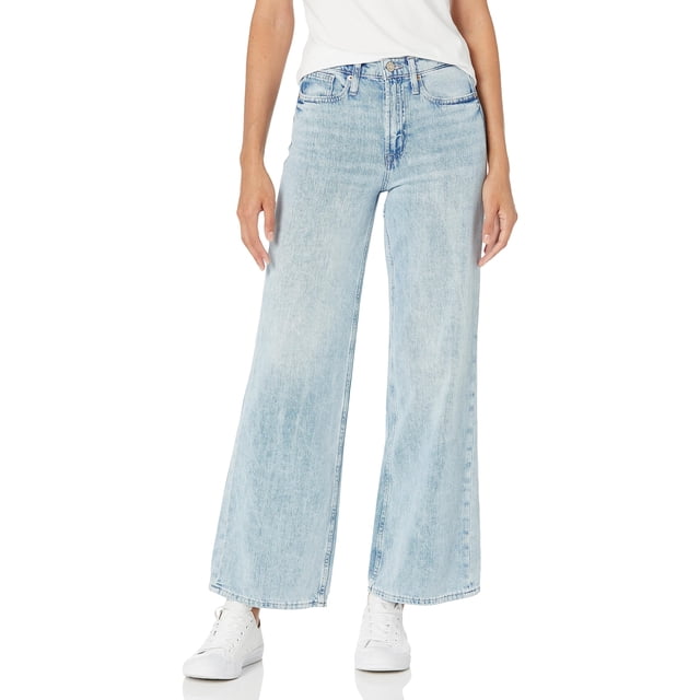 Jeans GAP de tiro alto y pierna ancha, lavado claro, talla 31