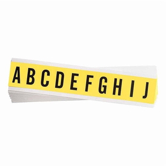 Brady Letter Label,A Thru Z,1-1/2in.H,PK25 3430-LTR KIT