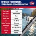 thumbnail image 4 of Penn Carnage III Inshore Casting Fishing Rod, 7 Feet, Load Rating 12 to 20 Lbs, Black, 4 of 10