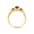 thumbnail image 5 of AFFY Simulated Ruby Princess Engagement Ring In 14k Yellow Gold Over Sterling Silver, Ring Size-4, 5 of 7