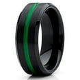 thumbnail image 3 of Silly Kings 8mm - Green Tungsten Wedding Ring - Black Band - Green Tungsten Band (Tungsten, 10.5), 3 of 3