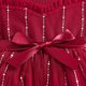 thumbnail image 5 of Vestido de Manga Larga para Niñas con Nudo de Arco Y Cinturón, de Moda de Color Sólido de Malla de Manga Larga para Niños 3-10 Años, 5 of 8