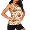 thumbnail image 2 of Fotbe Thanksgiving With Turkey Blusas Sin Mangas para Mujer – Estilo Casual, Corte Suelto, Slim-Fit, Cuello Redondo Deportivo, Tops de Verano para Gimnasio y Yoga-X-Large, 2 of 7
