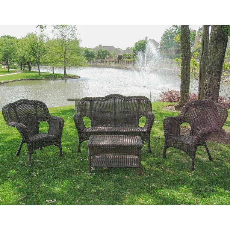 International Caravan Four Piece Maui Outdoor Seating Group International Caravan Four Piece Maui Outdoor Seating Group
