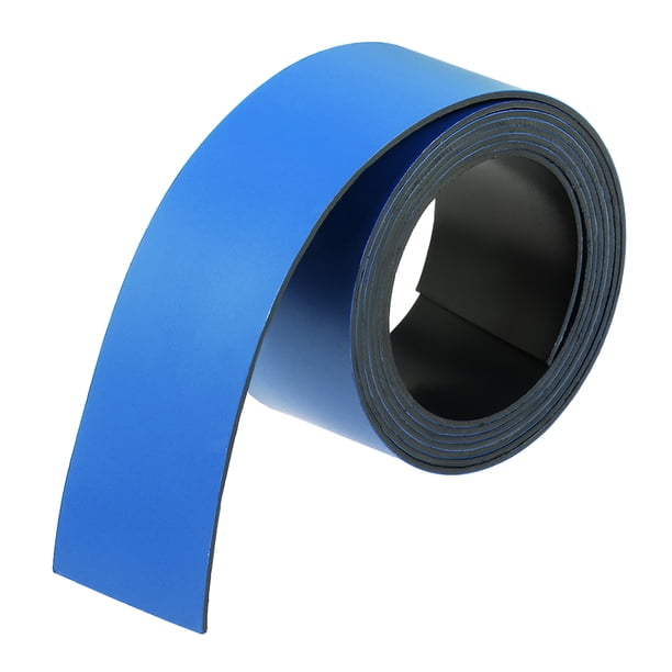 Cinta magnética para borrado en seco de 1 pulgada x 3.3 pies, etiquetas adhesivas magnéticas, escribible, azul