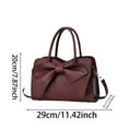 thumbnail image 2 of Otqutp Leather Tote Bag Women Shoulder Bag College Tote Leather Handbag Work Tote Bag Purse for Casual Traveling Hiking(Khaki,One Size), 2 of 3