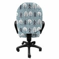 thumbnail image 3 of Forest Office Chair Slipcover, Winter Theme Natural Demonstration Scene of Snowy Trees and Snowflakes Motifs, Protective Stretch Decorative Fabric Cover, Standard Size, Blue Grey, by Ambesonne, 3 of 5