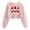 Pink2, variante sur YOIAVAIOY Chandail Léger pour Femmes, Chandail Court Imprimé de Noël, Manches Longues, Décontracté, Vacances