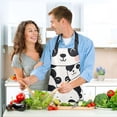 thumbnail image 6 of Happy Cute Pandas 5 Pcs Kitchen Set Heat Resistant Oven Mitts and Non-Slip Pot Holders with Adjustable Cooking Apron, 6 of 6