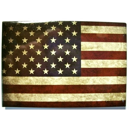 Distressed American Flag Rectangle Fridge Magnet