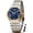 gold&blue, variant on Men’s Luxury Quartz Wrist Watch, Waterproof Luminous, Date‑Week Display, Stainless Steel Strap