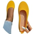 thumbnail image 4 of Xiaoxatg Women's Casual Shoes Ballerina On Non Knitted Trainers Comfortable Sporty Shoes for Summer Flat Comfort Footwear 5.5 Yellow, 4 of 9