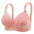 thumbnail image 4 of Xijirk Women Wireless Grid Bra Lace Pendant Adjustable Strap Breathable Bra for Daily Underwear,Pink,46, 4 of 4