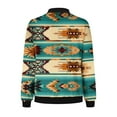 thumbnail image 6 of Feancey Womens Light Weight Bomber Jackets Casual Western Aztec Print Zip Up Coats Loose Fit Baseball Jacket Fall Hoodless Windproof Biker Jacket Coat Sales Today Clearance,Multicolor#4,M, 6 of 6